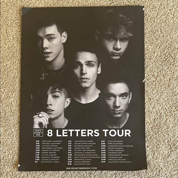 why dont we | Art | Why Dont We 8 Letters Tour Poster | Poshmark